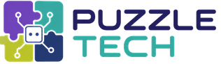 Logotipo do Puzzle Tech — programa de robótica e pensamento computacional do Crer&Ser